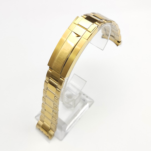 Bracelets de montre de luxe 20 mm, bracelet Jubilé en acier inoxydable avec fermoir à vis, argent et or - Product Image 2