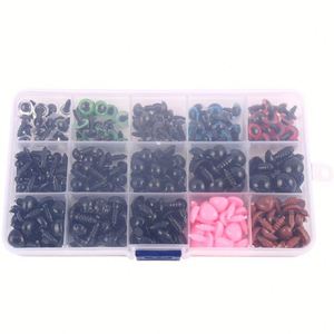 Kit d'yeux et de nez de sécurité en plastique coloré pour la fabrication artisanale de poupées, accessoires de bricolage, yeux et nez noirs - Product Image 5