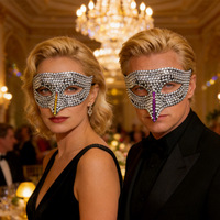 Masque d'aigle en strass fait main pour mascarade, Halloween, concert, fête, accessoire de costume, vente en gros, personnalisable, direct usine