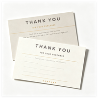 Cartes de remerciement de luxe personnalisées avec logo estampé à chaud or, impression UV sélective, cartes de vœux publicitaires, cartes postales professionnelles