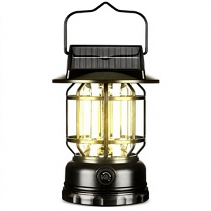 Lampe de <span class=keywords><strong>camping</strong></span> rétro à énergie solaire, éclairage portable pour le plein air, pour les campings et les tentes, longue durée, jardin, terrasse, garantie 1 an - Product Image 1