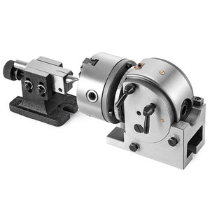 Cabezal divisorio de eje trasero, placa divisoria, molino <span class=keywords><strong>CNC</strong></span>, mandril de 3 mordazas, kit de 5 con otras piezas para fresadora - Product Image 3