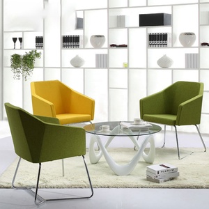 Fauteuil de salon moderne en tissu, chaise d'appoint design pour la maison, canapé à accoudoirs, chaises de bureau et de conférence - Product Image 5