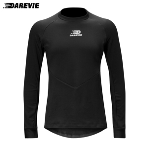 <span class=keywords><strong>Maglia</strong></span> Termica Darevie a Maniche Lunghe Nera per Ciclismo, Asciugatura Rapida, Sottocamicia in Pile per Bicicletta - Product Image 2