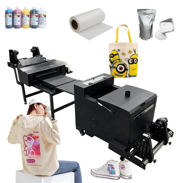 China Factory Nice Price A3 Dtf Printer With Powder Shaking and Dryer Machine 1800 L805 R1390 Dtf Printer