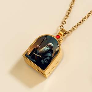 Giveluck thép không gỉ hai mặt tùy chỉnh St. Benedict mề đay Mặt dây chuyền làm việc cửa crucifix cspb khắc Christian - Product Image 1