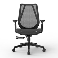 Chaise de bureau ergonomique moderne et minimaliste en nylon maillé, avec soutien lombaire réglable et pivotement multi-positions, idéale pour la maison ou le bureau informatique