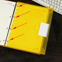 GemFully - Estuche para Artículos de Papelería Económico, Carpeta A5 Transparente, Porta Certificados, Porta Documentos con Tarjetero Personalizado