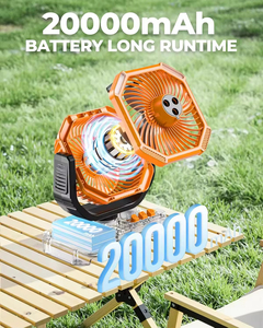 Portable Electric Misting Fan 6L Bucket Outdoor Fans for Camping & Car Use 20000mAh USB Rechargeable <b>Battery</b> Powered Spray - Product Image 5