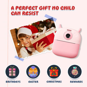 ของขวัญคริสต์มาสสำหรับเด็ก กล้องดิจิตอลคุณภาพสูง น่ารัก พิมพ์ภาพได้ทันที เซ็นเซอร์ภาพ CMOS ฟังก์ชั่นกรองภาพ หน้าจอ 1.44 นิ้ว แบตเตอรี่ 1200mAh - Product Image 5