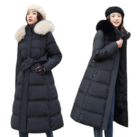 Manteau parka blouson réversible imperméable et coupe-vent pour femme, mode hiver, écologique, épais, chaud, à capuche, blanc et noir avec logo