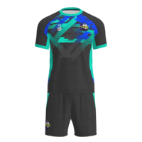 Jersey Sepak Bola Polyester Semua Jenis Kelamin, Cepat Kering, Bernapas, untuk Latihan Kebugaran Luar Ruangan