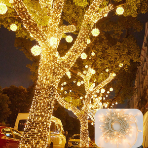 Custom IP44 Outdoor PVC LED <strong>String</strong> Light 3500K Warm White Plug <strong>Garden</strong> Apartment Patio Christmas Light <strong>Strings</strong> 1-Year Warranty - Product Image 1
