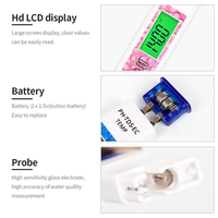 Stylo de contrôle de la qualité de l'eau 4 en 1 portable intelligent pH EC TDS moniteur de température pour l'équipement d'irrigation et de culture hydroponique