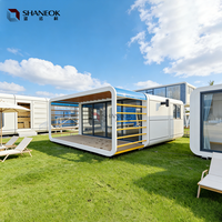 Cabane de luxe Apple de 40 pieds, maison préfabriquée modulaire mobile, villa moderne avec garantie d'un an pour Airbnb, glamping, resort