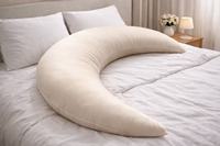 Coussin d'allaitement et de soutien post-partum en forme de C, en tissu doux pour la peau, lavable et portable