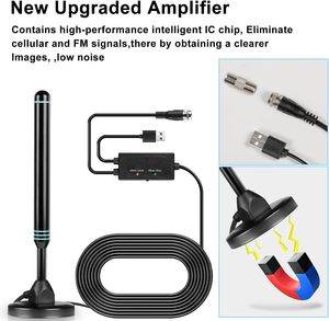 Antena de TV HD Digital de Alta Ganancia, Antena Interior para TV HDTV, Antena DTMB DVB-T con Base Magnética - Product Image 2