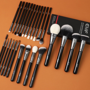 ชุดแปรงแต่งหน้า26ชิ้นแบบวีแกนสีดำแปรงขนนุ่มพร้อมด้ามไม้แปรงยี่ห้อส่วนตัว - Product Image 3