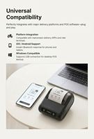 Imprimante thermique portable de poche 80 mm, imprimante mobile sans fil Bluetooth 58 mm, imprimante de reçus, imprimante de tickets de caisse, imprimante de tickets de stationnement, imprimante TSC POS mini, imprimante portable