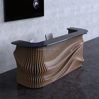 Bureau de réception en bois massif au design moderne personnalisé, table d'ordinateur, tables pour clients de salon, pour usage professionnel
