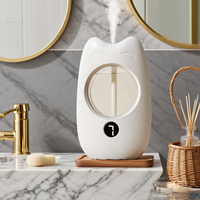 Mini diffuseur d'huiles essentielles en forme de chat 50ML personnalisable 7 vitesses de conception murale autocollant personnalisé portable pour hôtels
