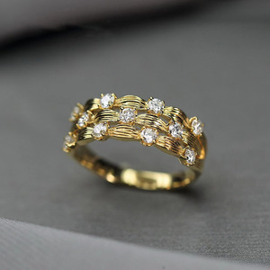 Anello con Texture a Foglia Stellata per Donne, Accessorio Moda Vintage Stile Street per Uso Quotidiano - Product Image 4