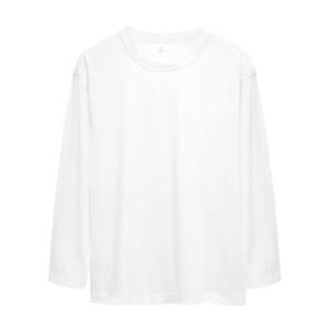 T-shirt unisexe en coton à col rond et manches longues - Product Image 1