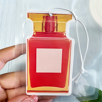 Désodorisant de voiture personnalisé en gros, flacon de parfum de luxe de marque populaire, en papier à suspendre, toutes senteurs