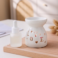 Diffuseur d'arômes en céramique petit format, design ajouré multi-fleurs, mignon, pour huiles essentielles, lampe aromatique, fourni directement par le fabricant