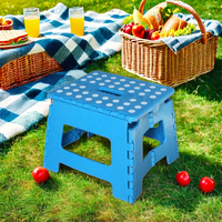 Promotion Enfants Moucheté Poignée Unique 9 Pouces Hauteur Télescopique Portable En Plastique Tabouret Pliant