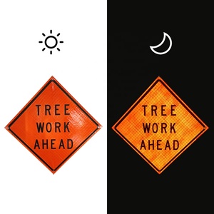 Control de tráfico temporal Señales de Seguridad de Tráfico Tree Work Ahead <span class=keywords><strong>Sign</strong></span> - Product Image 3