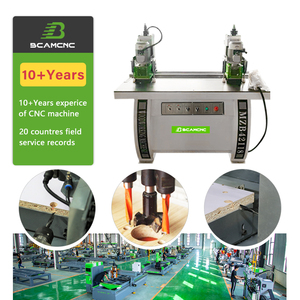 Machine à percer les charnières à double tête et deux broches, équipement de perçage vertical pour le bois, pour la fabrication de trous dans les portes, les meubles et les armoires - Product Image 1