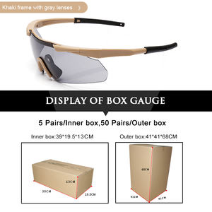 نظارات تكتيكية للحماية من الأشعة فوق البنفسجية UV400، نظارات شمسية للرماية، نظارات للقتال والصيد، عدسات مستقطبة مضادة للضباب، نظارات أمان للصيد - Product Image 2