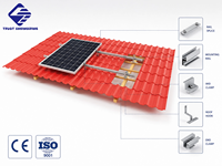 Composants de structure solaire photovoltaïque, rail de montage solaire en aluminium, système de montage solaire