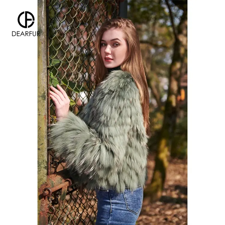 2023 New Design Coats Fox Rabbit Wool Animal Fur Women Jacket Spring Fur Jackets For Woman