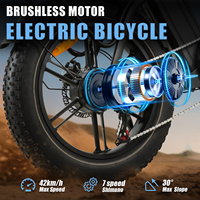 Vélo électrique pliable CMACEHWEEL GW20 Pro avec batterie au lithium 48V 30Ah, moteur sans balais sur roue arrière, pneus larges, 7 vitesses, 500W, 20 pouces