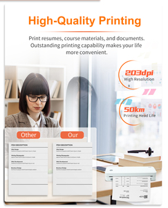 便携式8英寸A4迷你热敏打印机无线无墨水照片和文档迷你打印机，适用于安卓手机 - Product Image 6