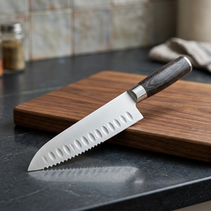Serrated Chef <b>Knife</b> Surgical Stainless Steel Plastic Handle Ambidextrous Satin Finish Dishwasher <b>Safe</b> Professional Kitchen - Product Image 2