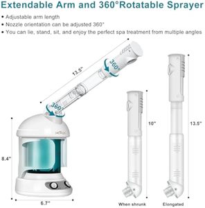Vaporisateur facial nano KSKIN électrique à l'ozone, nourrissant, nettoyant en profondeur, éclaircissant, portable, pour spa, salon, voiture, extérieur, best-seller - Product Image 6