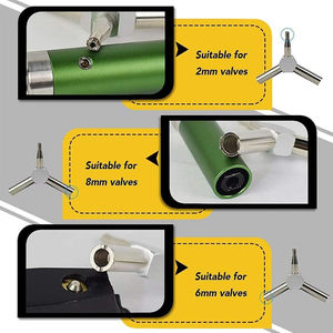 Outil tactique 3-en-1 en acier pour soupape de rechargement à soufflage de <span class=keywords><strong>gaz</strong></span>, avec entrée d'air triangulaire à fermeté renforcée, et outil de démontage de clé - Product Image 2