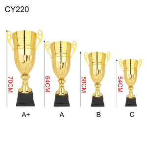 DEMO haut de gamme événement sportif Souvenir grand or argent métal trophée récompense coupe européenne haut jeu de football trophée Champions Cup - Product Image 1