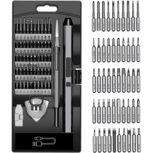 Yiyun Bộ tuốc nơ vít điện chính xác 62 trong 1 bộ dụng cụ sửa chữa từ tính không dây có thể sạc lại 50 bit động cơ không chổi than - Product Image 1