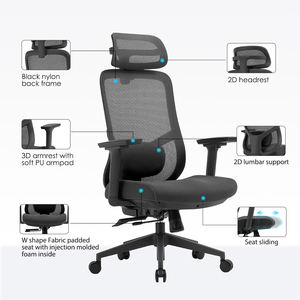 Mobiliario de Oficina Personalizable Silla de Oficina Ergonómica de Malla Silla Ejecutiva de Jefe para Escritorio con Certificación BIFMA - Product Image 6