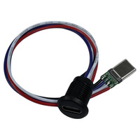Base de charge et de transmission de données USB-C 4P à injection de colle, soudage par pression directe, port de charge