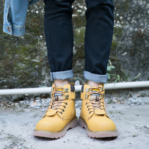 Wholesale British Style High Top Fashion Flat Non-Slip Sole Outdoor Safety Hiking Martin <b>Boots</b> - Product Image 5