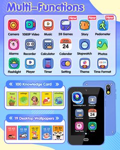 2026년 신제품 아이디어 휴대용 어린이 스마트폰 장난감 (여아용, 3~8세 유아용) 750mAh 실리콘 커버 포함 휴대폰 - Product Image 3
