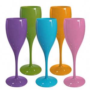 Vente flash - Verre à vin en acrylique incassable avec logo personnalisé, verre à champagne en plastique écologique - Product Image 6