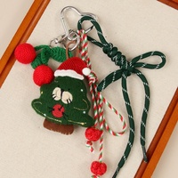 Nouvel Arrivage – Lot de 4 Breloques de Noël en Peluche, Pendentifs Mignons en Forme de Bonhomme en Pain d'Épices, pour Sacs et Arbres de Noël
