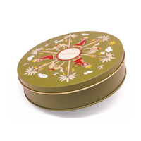 Grande boîte ronde en fer blanc de qualité alimentaire pour biscuits, chocolats et bonbons
