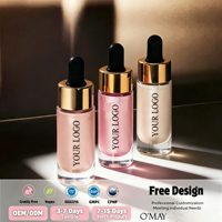Iluminador Líquido Vegano de Larga Duración con Brillo para Rostro y Cuerpo, Etiqueta Privada, Base de Maquillaje Suave